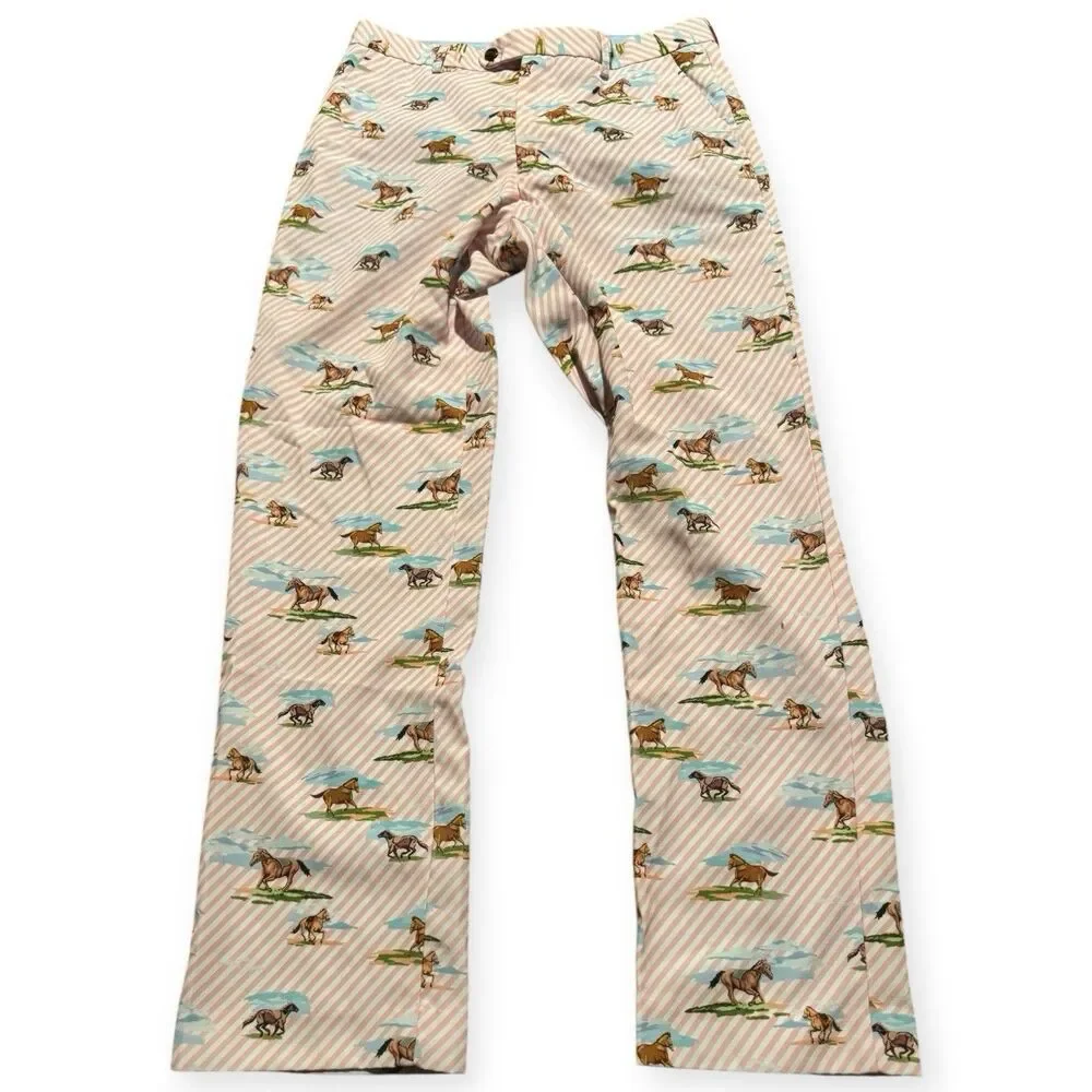 Shinesty Men 30 Supreme Steed Horse Kentucky Oaks Derby Race Pants AllOver Print